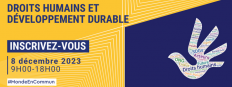 Conférence AFD droits humains et développement durable